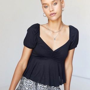 Urban Outfitters sweetheart peplum top